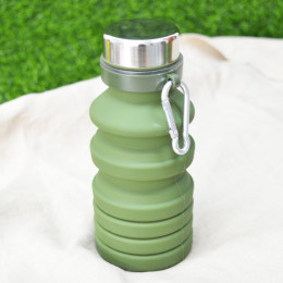 Стакан силиконовый складной 400мл с карабином "Пикник"