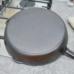 Сковорода гриль 28см чугунная, литая ручка, тм Гардарика