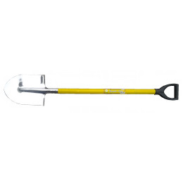 (УЛ) Лопата штыковая из нержавейки с желтым металлизированным черенком и V-p 030228