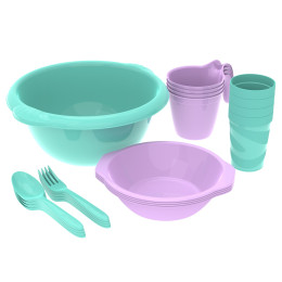 Набор посуды для пикника №1 «Праздничный» 4 персоны, 21 предмет АП 172