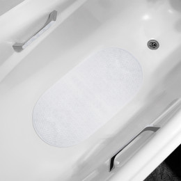 Коврик для ванны "Массажный" 38х69 см белый 6807-transparent