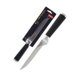 Нож с прорезиненной рукояткой MAL-04RS филейный, 12,5 см