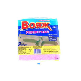 Салфетка для пыли 3шт Домашняя 35*30см вискоза