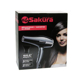 Фен SA-4046BK 1600Вт 3 режима 2 скорости