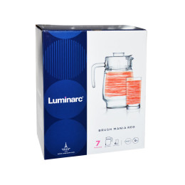 BRUSH MANIA Набор питьевой 7 предметов красный