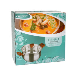 Кастрюля 2,4л нержавеющая сталь Прима