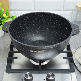 Казан 4,5л для плова Гранит black Induction Pro
