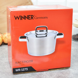 Кастрюля 3л нержавеющая сталь Premium ALLURE WR-1273