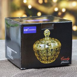 Конфетница из цветного стекла 16,5см DMJ604-1