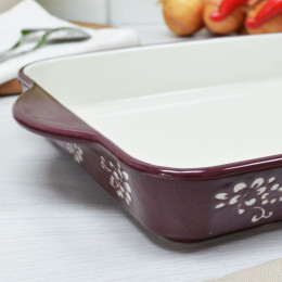 Форма для запекания 36см прямоугольная, керамика Cottura