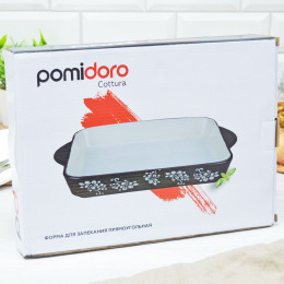 Форма для запекания 36см прямоугольная, керамика Cottura