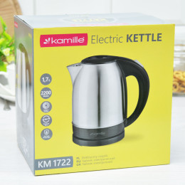 Чайник электрический 1,7л нержавеющая сталь Kamille KM-1722