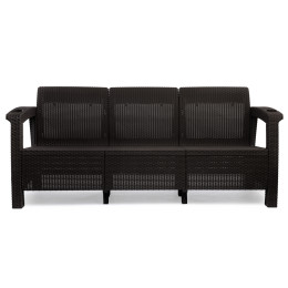 Диван "Ротанг-плюс" 3-х местный без подушки мокко