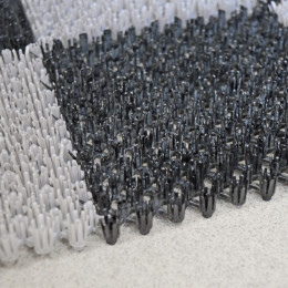 Коврик ТРАВКА 54*82см черно-серый Blabar