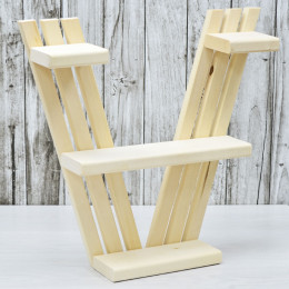 Полка 3-х ярусная 50*50см V-образная тм "Бацькина баня"