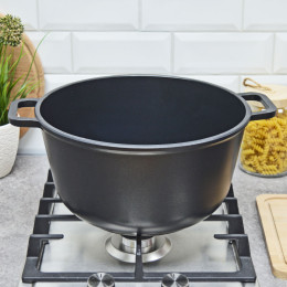 Казан 7л литой с крышкой-сковородкой