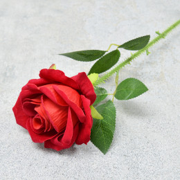 Цветы искусственные Роза 63см цвет красный 600290