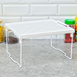 Подставка "Лофт" на металлических ножках 290*258мм белая