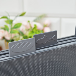 Доска разделочная пластиковая 4шт 32*19,5см на подставке, серый