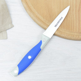 Нож кухонный "3,5" 20,5см нерж, с антискользящей ручкой блистер