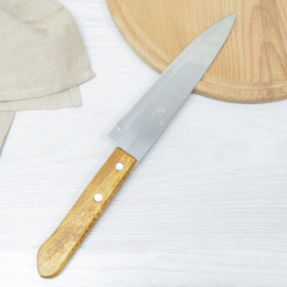 Нож кухонный с деревянной ручкой 7", лезвие 18см