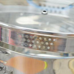 Кастрюля 5,5л нерж, капсульное дно Barton Steel коричневые ручки