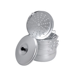 Манты-казан 6л 3 сетки алюминиевый