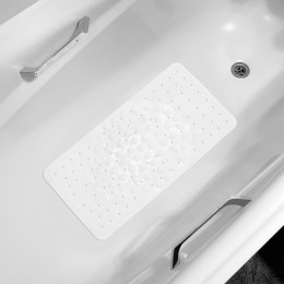 Коврик для ванны "Лужайка" 38х68 см белый 68071-white