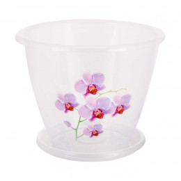 Горшок цветов пластиковый 2,0л для орхидей Флора М3063