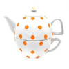 Набор для чая 2 предмета ф.373 Горошек (оранжевый) 9С1923