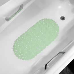 Коврик для ванны Морская галька 36х69 см дымчато-зелёный 6805-smokygreen