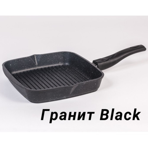 Сковорода-гриль квадр 26*26 АП Гранит black со съемной ручкой 066802