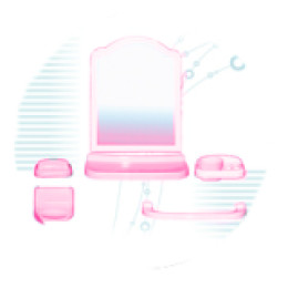 Набор для ванной комнаты "АЛИСА" розовый 101-105-07-03