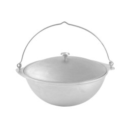 Казан 6л походный с алюминиевой крышкой