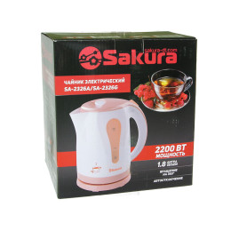 Чайник электрический 1,8л бело-оранжевый SA-2326A