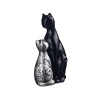 Фигурка "Кошка с котенком" 16*25,5см цвет: черный с серебром