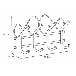 Вешалка "Ажур 4" белая