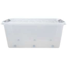 Ящик с крышкой 70л на колесах "Профи комфорт"