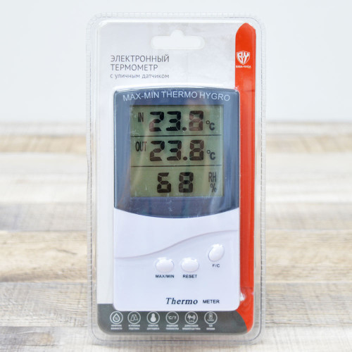 Термометр электронный выносной датчик 12,5*7см 1ААА