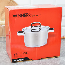 Кастрюля 5л нержавеющая сталь Premium ALLURE WR-1274