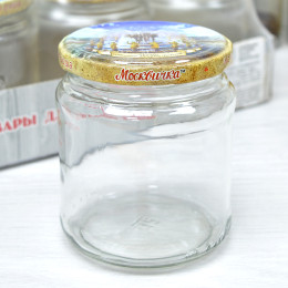 Набор стеклянных банок подарочный из 6-ти шт "Москвичка" банка 0,45л с крышкой ТО-82