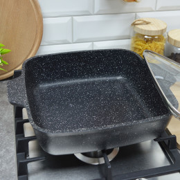 Жаровня 26*26см Гранит black Induction Pro