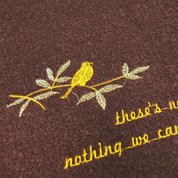 Коврик на кухню "Велюр" Bird 2шт 40*120/40*60см темно-коричневый