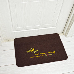 Коврик на кухню "Велюр" Bird 2шт 40*120/40*60см темно-коричневый