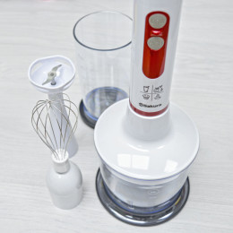 Блендерный набор SA-6240SWR 600Вт DC мотор, венчик, чоппер, стакан