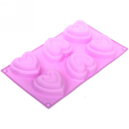 Форма силиконовая для выпечки "Macarons" Сердечки 30*17,5см
