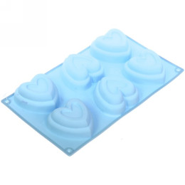 Форма силиконовая для выпечки "Macarons" Сердечки 30*17,5см