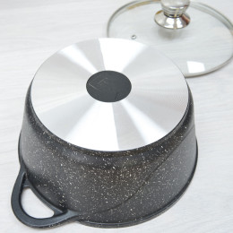 Кастрюля 3л со стеклянной крышкой Гранит тм Традиция