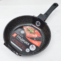 Сковорода-гриль 26см со съмной ручкой Гранит тм Традиция