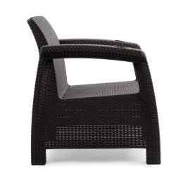 Кресло "Ротанг-плюс" 730*700*790мм без подушки мокко